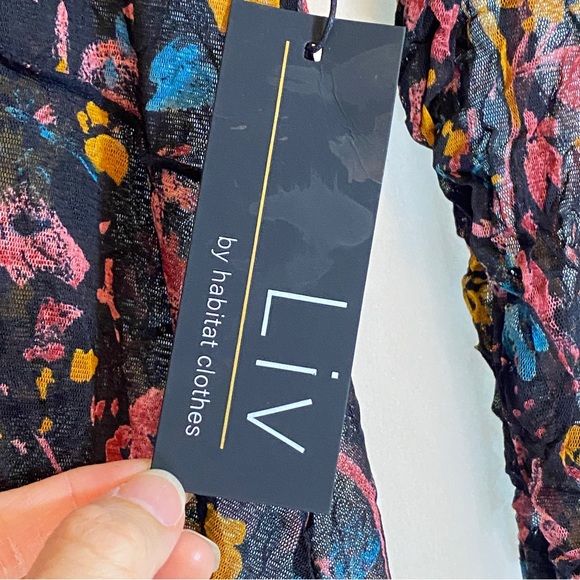 LIV by Habitat Clothes, sheer floral dress, size Small - Picture 5 of 10